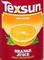 Texsun Fruit Juice 6oz Can 4/6 Packs (24 Cans Total) Select Flavor Below (Orange Juice)