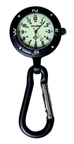 Klox Zwarte Clip Op Karabijnhaak Lichtgevende Gezicht FOB Horloge, Zakhorloge voor Artsen Verpleegkundigen Paramedici… - Image 3