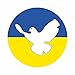 Generisch Flaggen Aufkleber Ukraine Peace Frieden Taube Friedenstaube 8cm | Sticker Autoaufkleber