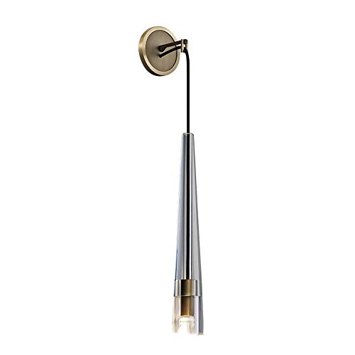 Applique cristal créatif avec support en cuivre délicat LED