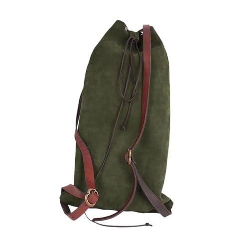 APLVFFZH Mochila Medieval Retro Impermeável Bolsa de Ombro Dupla para Camping Fantasia, Verde