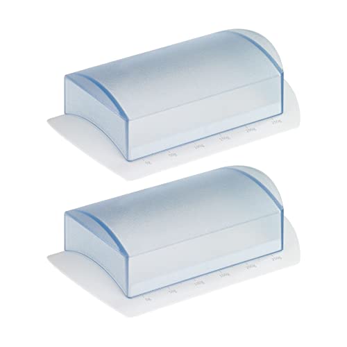 Westmark 2 beurriers de table avec échelle, plastique, blanc/translucide, 211622E3