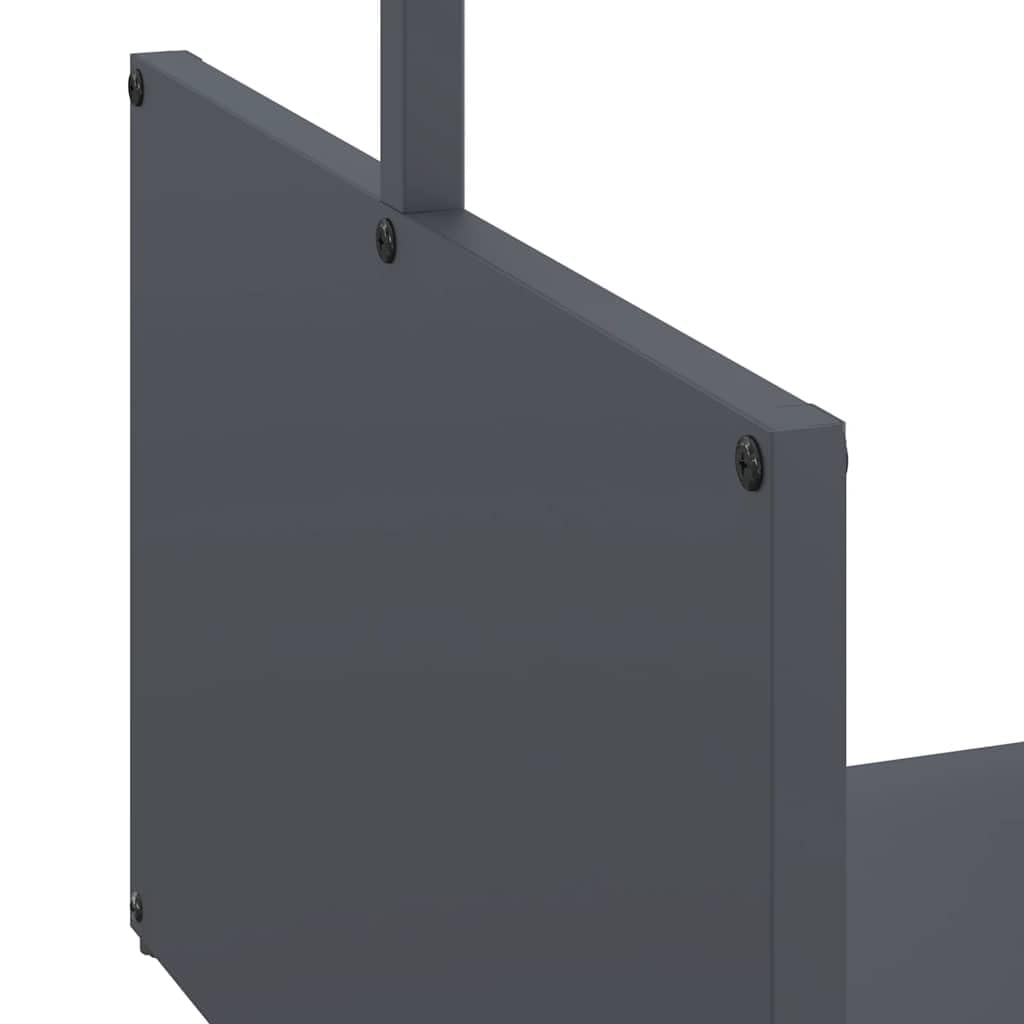 Mangloder Brennholzregal Anthrazit aus kaltgewalztem Stahl 40 x 40 x 40 cm, 100 kg Traglast, Feuerholz Regal für Kamin, Ofen, Feuerstelle, drinnen und draußen