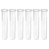 Ipetboom Tubes À Essai en Verre Transparent, 6 PièCes Vases Hydroponiques pour Propagation De Plantes DéCoration IntéRieure Et Bureau Vase Tubulaire 5.91 Pouces pour Fleurs Et Racines Visibles