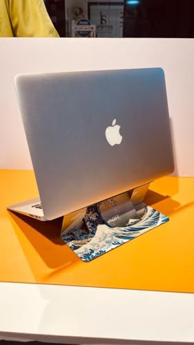 Image of MOFT Laptop Stand, Invisible Lightweight Laptop Computer Stand, Compatible with MacBook, Air, Pro, Tablets and Laptops up to 15.6 inch, Patented (Sea Waves)