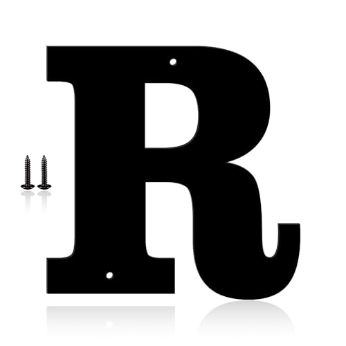 6 Inch Metal House Numbers, House Address Letters and Numbers for Outside Signs, Metal Letters Door Numbers Signage Street Address Plaque for Garden Door Mailbox Decor (Letter R) Deal