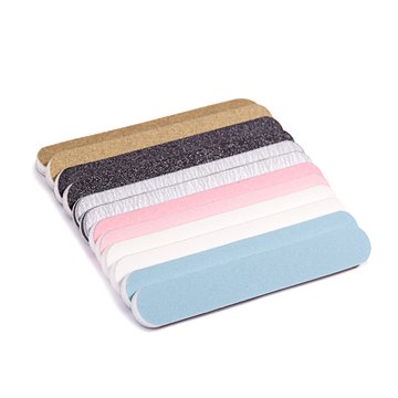 Iridesi Professional Colorful Mini Finger Nail Files Washable Emery Boards 3-1/2 Inches Long 12 Fingernail Files Per Pack #TOP1