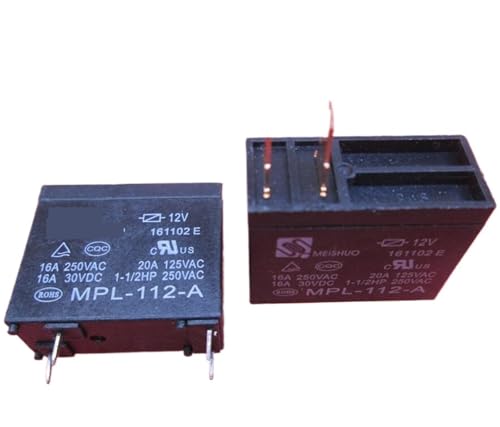 Relais MPL-112-A 12V 16A 250VAC à 4 broches pour circuits imprimés