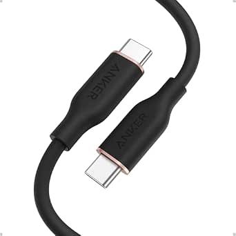 Anker 240 W PowerLine III Flow USB C to USB C Cable [0.9 m] | PD 3.0 Ladekabel USB C für iPhone 17 Pro Max/iPhone Air/16/15 Serie, Samsung Galaxy S24/S25, MacBook Pro/Air und iPad Pro/Air