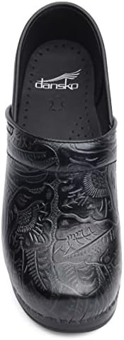 Dansko Women's Professional Black Tooled Clog 7.5-8 M US | Image 1