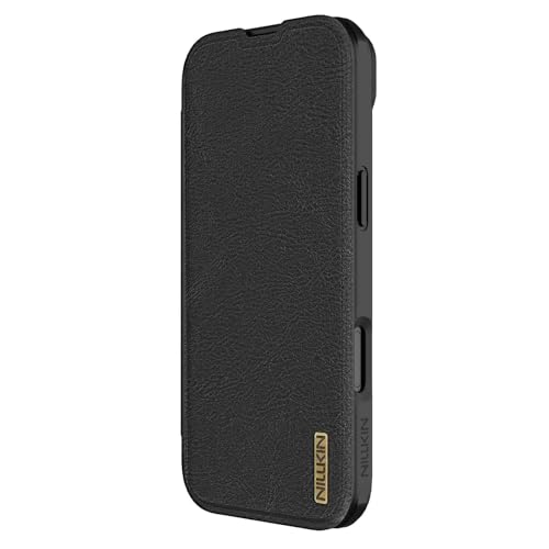 Image of PRITO Nilkin Wallet Flip Case for iPhone 17 Air with Card Slot and Camera Slider, PU Leather Case Cover, All-Around Protection (Black, iPhone 17 Air)