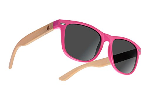 TREEHUT Ebony Stylish Wood Frame Sunglasses - Temples Classic Retro Square Wood Lightweight Sunglasses - Perfect for Fishing Driving Walking Usage - Bamboo Yellow2