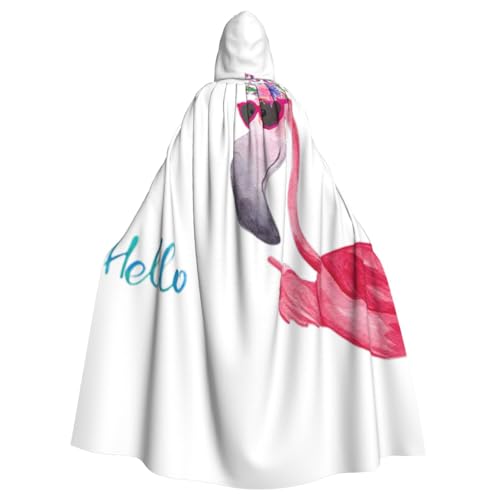 Cape à capuche flamant rose costume de cosplay et déguisement unisexe