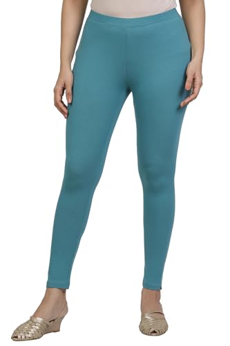 Image of W for Woman Skinny Fit Blue Cotton Tight