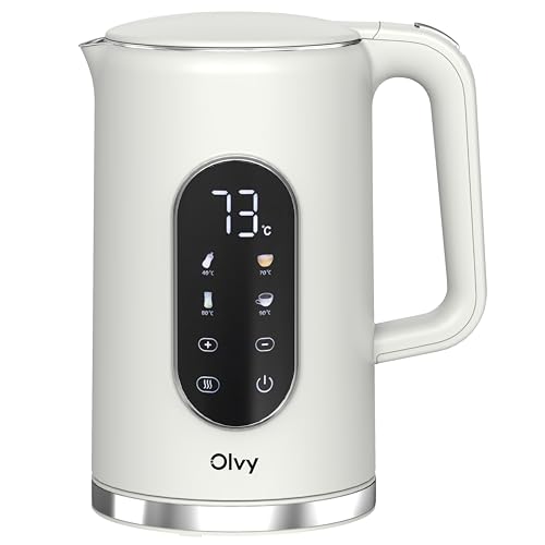Olvy Bollitore Elettrico Senza Fili 1,7L con Controllo della Temperatura –...