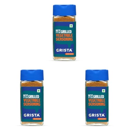 Image of CRISTA 50 gms Grilled Vegetable Seasoning | BBQ Mixed Spices Blend | Multipurpose, Fresh & Flavourful | Zero added Colours, Fillers, Additives & Preservatives | Vegan (Pack of 3)