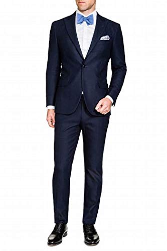 Costume homme classique veste un bouton pantalon infroissable pour silhouette élancée