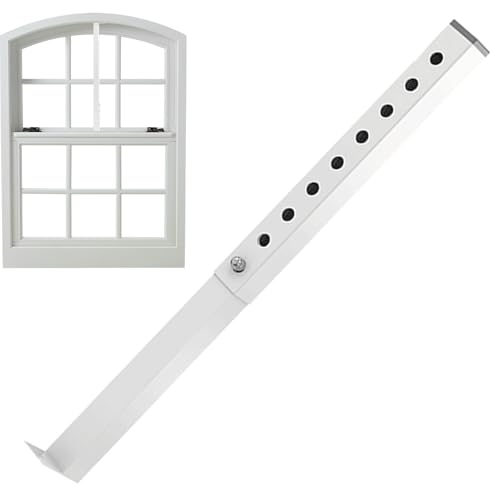 Barre de sécurité, protection anti-effraction, réglable, protection anti-effraction, avec embouts en caoutchouc, 25-45/42,5-82 cm, pour fenêtre de cave, blanche, pour la maison et l'appartement