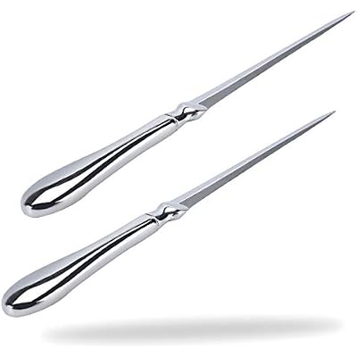 Letter Opener 2 Pieces Silver Envelope Opener Knifes Metal Letter Opening Knife 9 Inches Envelope Slitter (Silver)