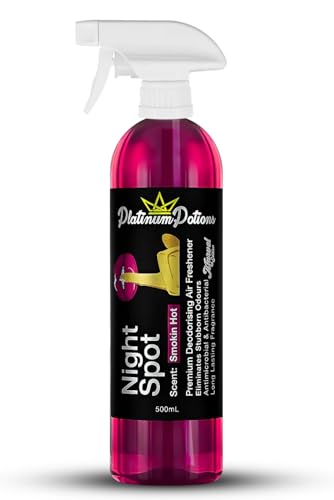 Image of Water-Based Car Air Freshener Spray | Luxury Automotive Deodorizer | Mold-Resistant Formula | Eliminates Odors and Refreshes Vehicle Interior | 17 fl oz | Night Spot