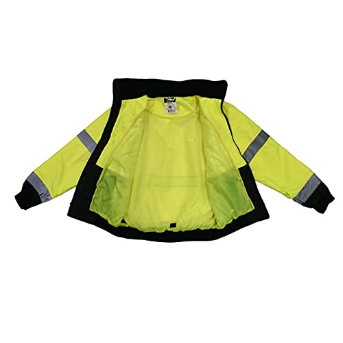 Image of Radians SJ110B Class 3 Two-in-One High Visibility Bomber Safety Jacket, Green, 2XL