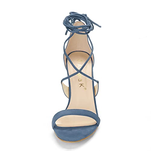 Allegra K Women's Stiletto Heel Lace-up Sandals3