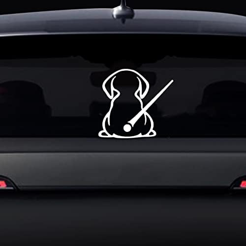 Cute Dog Rear Wiper Sticker, Nouiroy Funny Puppy Waving Tail Decal Reflective Stickers Car Rear Window Docoration 3D Art Decal Back Windshield Vinyl Sticker for SUV Rear Vehicle Wiper, White
