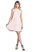 ReneeC. Women's Natural Bamboo Solid A Line Mini Short Dress - Made in USA (Small, Pink)