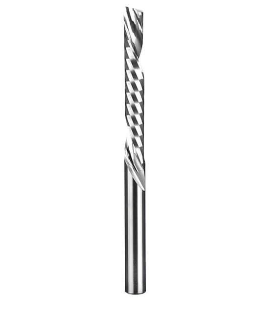 5 szt. Lewy frez spiralny Down Cut 3.175/4/5/6/8mm Shank One Flute Frez trzpieniowy z węglików spiekanych do drewna(3.175x28x3.175x50)