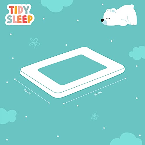 Image of TIDY SLEEP Baby Bed, Mosquito Net & Neck Pillow, Baby Gadda Set for New Born, 0M+, Printed Baby Gadda, Baby Sleeping Bed of 90cm x 65cm x 10cm, Fruits