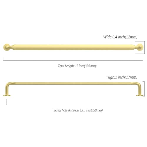 Asidrama 10 Pack 12.6 inch Brushed Brass Kitchen Cabinet Handles by Asidrama - Used condition - Image 3