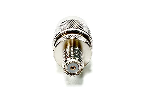 Adaptador RF Coax Mini UHF Hembra a N Macho 2 pzas miniatura 4
