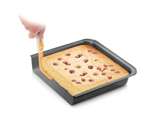 Image of Cake Smoothing Spatula with Sliding Blade | Cake Release Tool | Retractable Cake Spatula | Cake Side Scraper | Flexible Silicone Spatula | Flat Spreader | for Baking (Pack of 1,Multicolor)