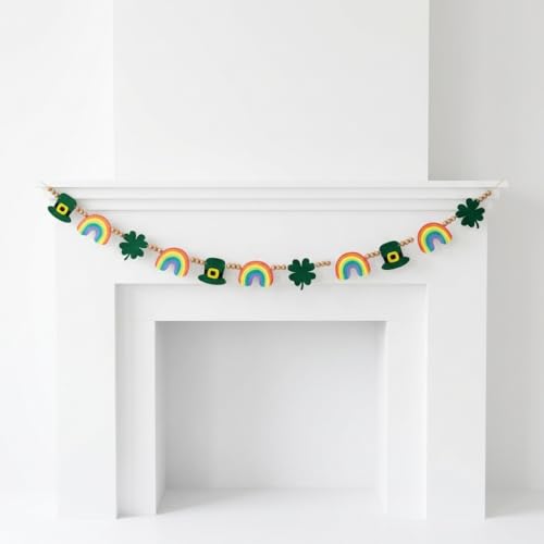 St Patricks Day Banner Decorations St Patricks Day Garland Decor Saint Patricks Day Irish Green Decorations for Home Party St Pattys Day Banner Decor Birthday Banne (Green)
