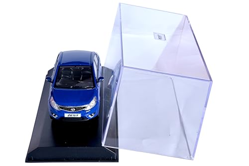 Image of Scale Model Car Tata-Zest-Free Wheel (Acrylic case)-Official 1:43 Die-cast Official Merchandise (Blue)