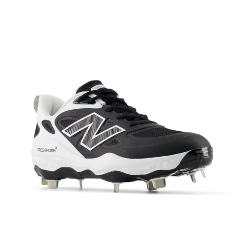 New Balance New Balance Women's Fresh Foam X Velo V4 Metal Softball Shoe, Black/White, 12 M