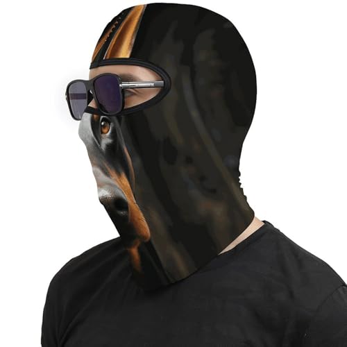 Máscara de esquí para hombres y mujeres con estampado Doberman, balaclava térmica, máscara facial para frío, equipo de motocicleta, máscara de invierno para mujeres y hombres miniatura 4