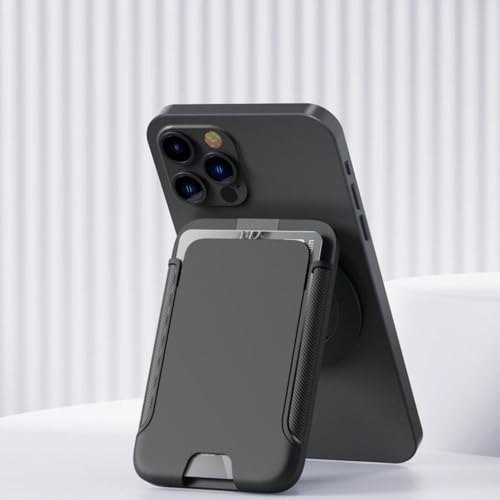 Image of The Vault Magnetic Phone Wallet & Stand - 3 Card Holder | Slim Card Holder with Phone Stand for Magsafe | Portable Electronic Device Stand | Vertical & Horizontal Mode | Laptop Screen Mount