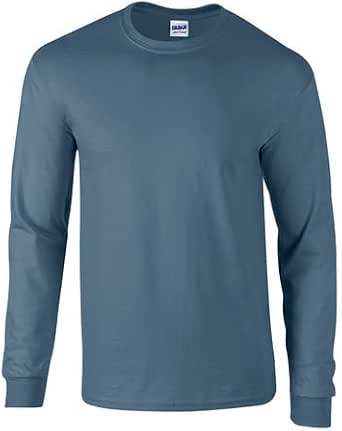 Gildan Ultra Cotton T-Shirt Uomo - Indigo Blue, Taglia M - Maglietta Di Qualità, Collo E Spalle Nastrate