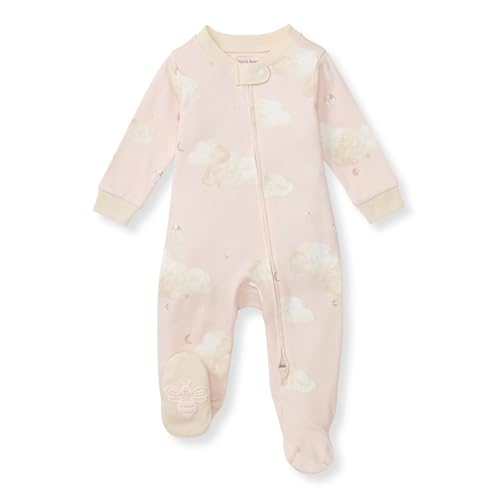 Burt's Bees Baby Girls' Organic Cotton, Sleep and Play Footed Pajamas
