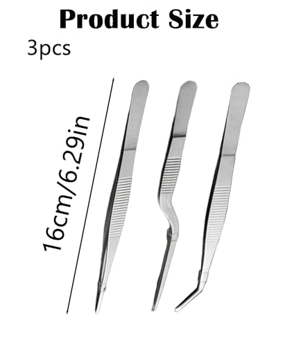 Image of 3 Pcs Tweezers for Kitchen, Kitchen Tools, Tweezers for Craft, Suitable for Aquatic Pets or Corals and Crafting Cooking Repairing