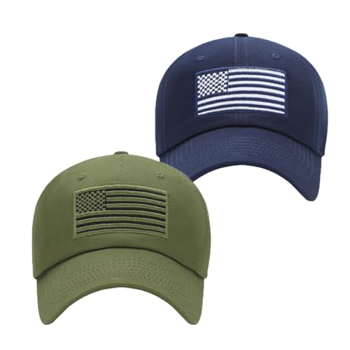Image of GEANBAYE American Flag Hats for Men Women Low Profile USA Baseball Cap Outdoor Dad Hat