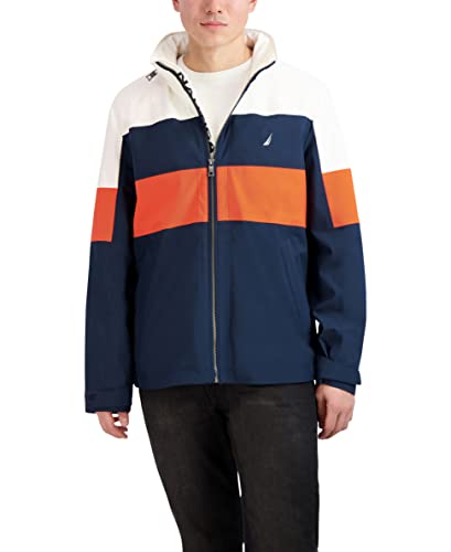 Nautica Men's Lightweight Sailing Jacket – Waterproof & Windproof, Breathable, Azure
