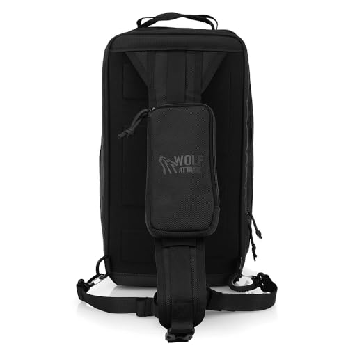 Mochila Transversal Wolf Attack Maverick Preta - Ballistic Nylon Zíper Ykk®