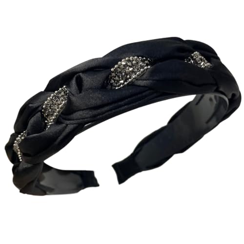 XAGMODSHN 宝石で飾られたヘッドバンド パーティーコスチューム キラキラヘアバンド パーティー カラオケ パンク 写真 小道具 パーティー ワイドヘア フープ ナイトクラブ