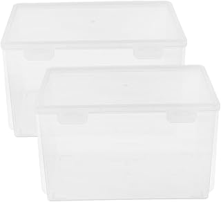 Cabilock 2pcs Plastic Containers Hinges Food Containers Fridge Organizer Bread Storage Containers Fridge Holder Fridge Food Holder Fridge Fruit Container Seal Pp Refrigerator Shelf