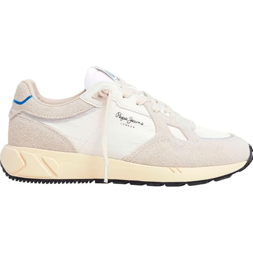 Pepe Jeans Marlon Divided W, Sneak Mujer, Beige Blanco, 36 EU