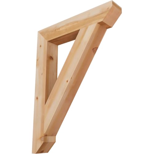 5 1/2"W x 36"D x 48"H Traditional Slat Smooth Bracket, Western Red Cedar