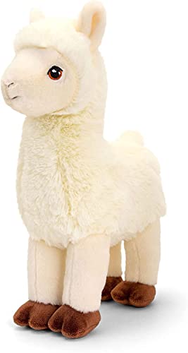 Deluxe Paws Plush Cuddly Soft Eco Toys 100% Recycled (Llama), Beige, 9.8 Inches
