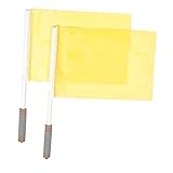 WOONEKY 2pcs Multi-use Signal Flags Referee Race Flags for Athletic Competition Lightweight Outdoor Sports